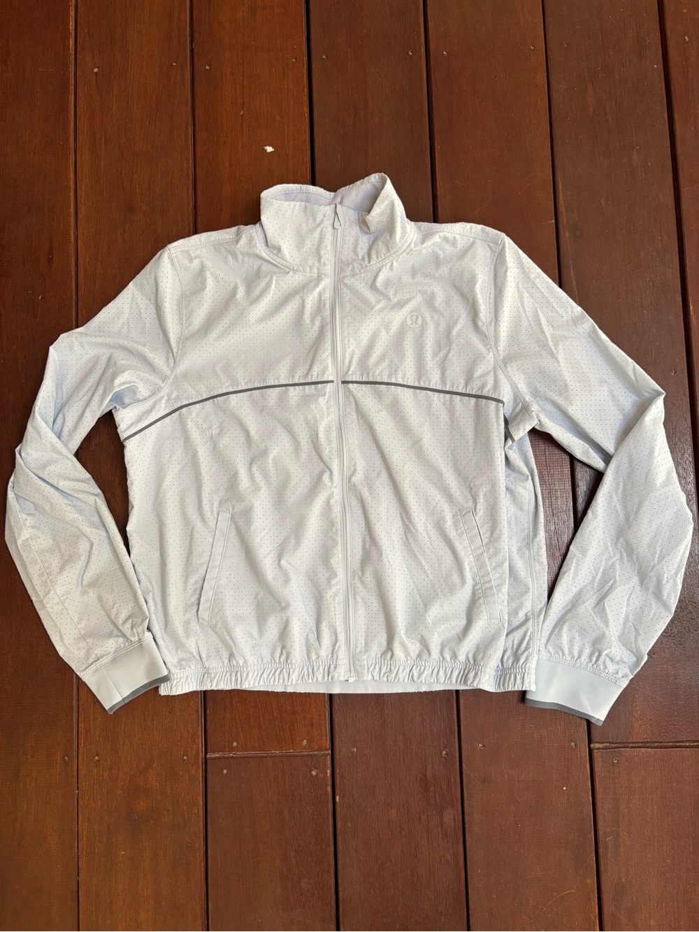 Lululemon Court Rival Tennis Track Jacket- Light Blue/Gray - Size 8